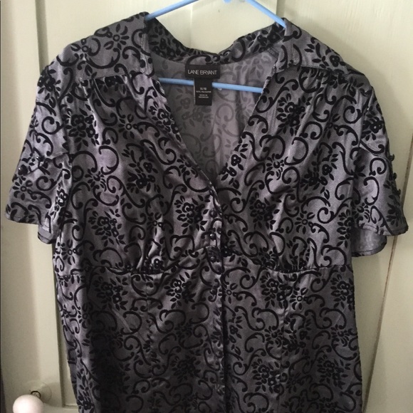 Lane Bryant 14/16 Button-down Blouse with Detail - Picture 3 of 6